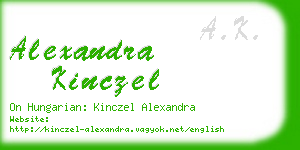 alexandra kinczel business card